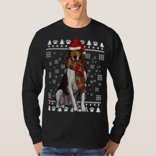 Treeing Walker Coonhound Dog Santa Hat Xmas Ugly C T-Shirt