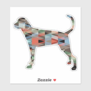 Treeing Walker Coonhound Geometric Silhouette