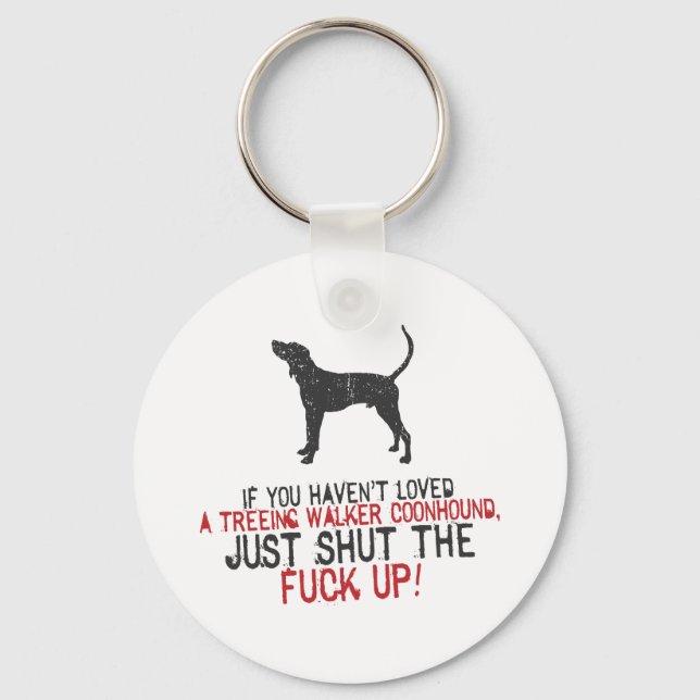 Treeing Walker Coonhound Key Ring (Front)