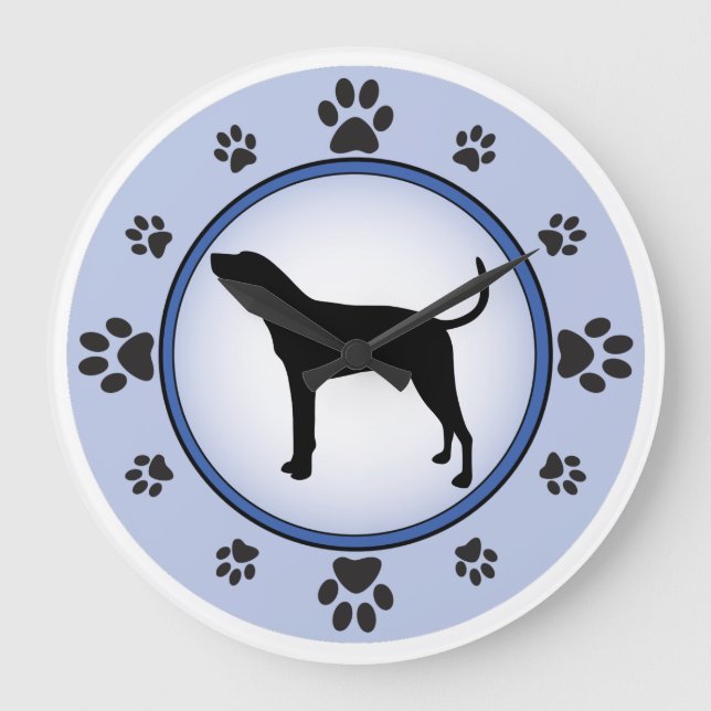 Treeing Walker Coonhound Large Clock (Front)