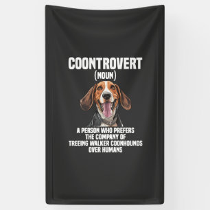 Treeing Walker Coonhound Lover Dog Coontrovert Banner