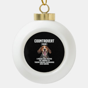 Treeing Walker Coonhound Lover Dog Coontrovert Ceramic Ball Christmas Ornament