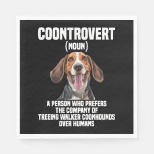 Treeing Walker Coonhound Lover Dog Coontrovert Napkin