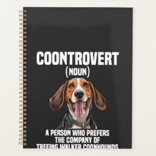 Treeing Walker Coonhound Lover Dog Coontrovert Planner
