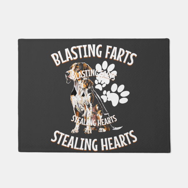Treeing Walker Coonhound Lover Dog Owner Blasting Doormat (Front)