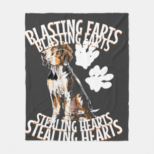Treeing Walker Coonhound Lover Dog Owner Blasting Fleece Blanket