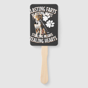 Treeing Walker Coonhound Lover Dog Owner Blasting Hand Fan