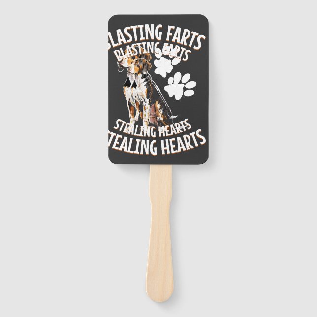 Treeing Walker Coonhound Lover Dog Owner Blasting Hand Fan (Front)