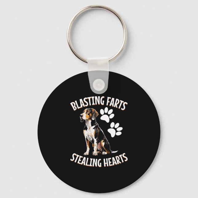 Treeing Walker Coonhound Lover Dog Owner Blasting Key Ring (Front)