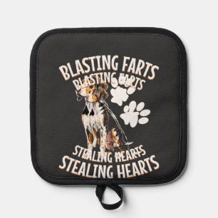 Treeing Walker Coonhound Lover Dog Owner Blasting Pot Holder