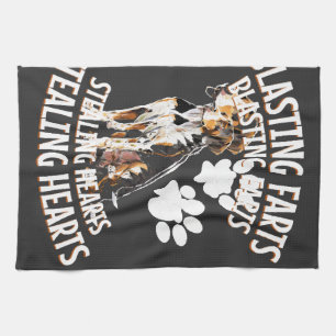 Treeing Walker Coonhound Lover Dog Owner Blasting Tea Towel