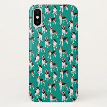 Treeing Walker Coonhound on Teal