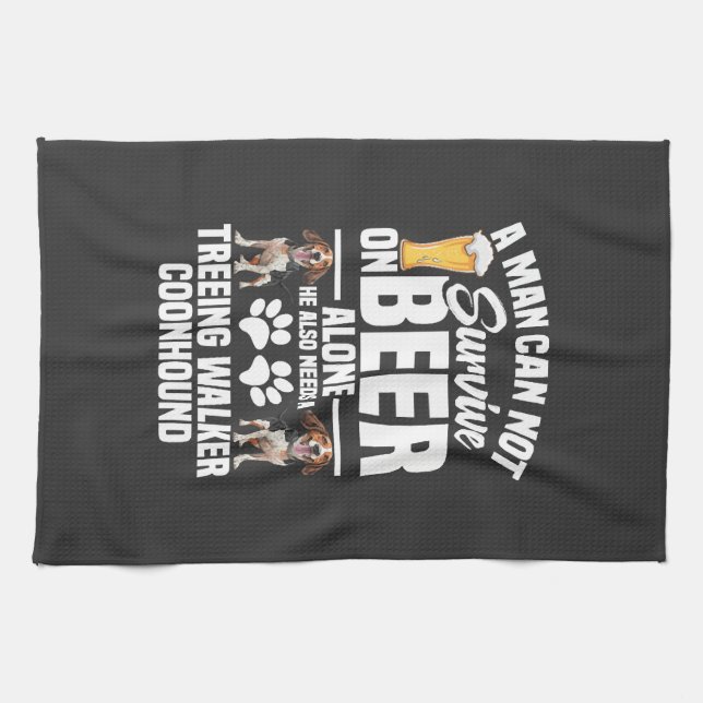 Treeing Walker Coonhound Owner Also Needs Tea Towel (Horizontal)