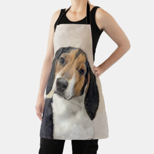 Treeing Walker Coonhound Painting - Original Art Apron