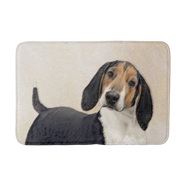Treeing Walker Coonhound Painting - Original Art Bath Mat (Front)