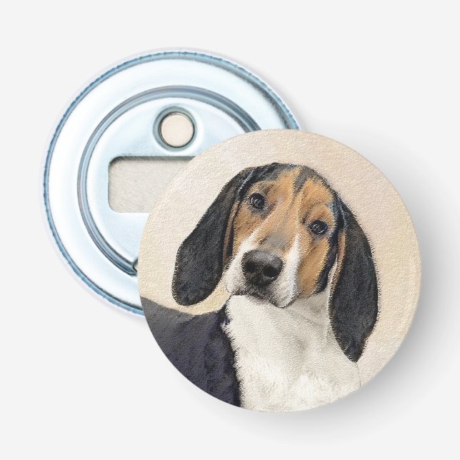 Treeing Walker Coonhound Painting - Original Art Bottle Opener (Front)