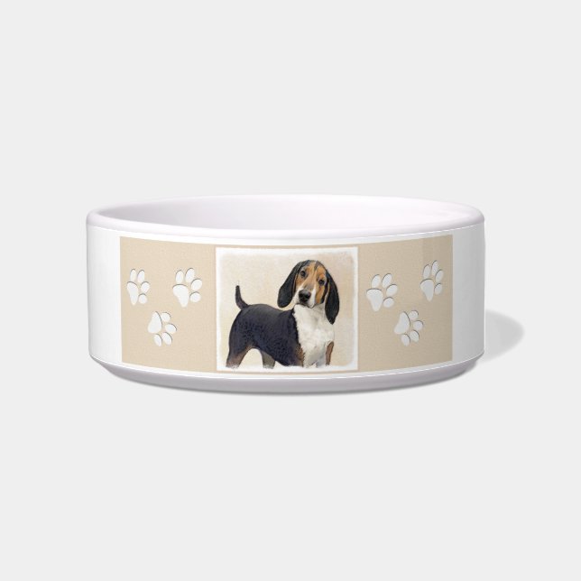 Treeing Walker Coonhound Painting - Original Art Bowl (Right)