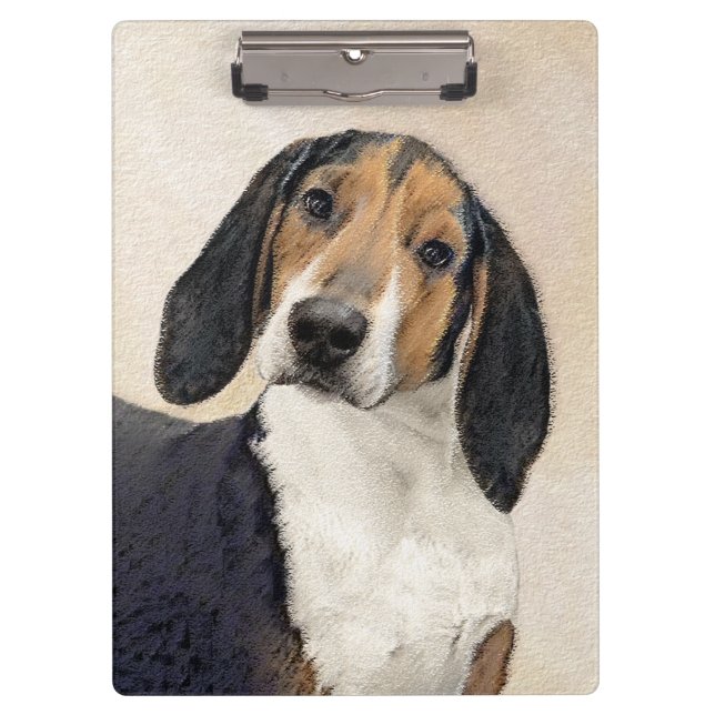 Treeing Walker Coonhound Painting - Original Art Clipboard (Front)