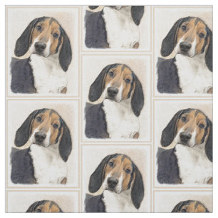 Treeing Walker Coonhound Painting - Original Art Fabric