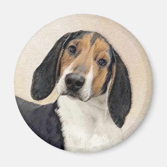 Treeing Walker Coonhound Painting - Original Art Magnet (Front)