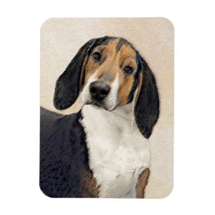 Treeing Walker Coonhound Painting - Original Art Magnet