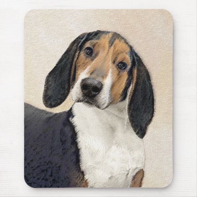 Treeing Walker Coonhound Painting - Original Art Mouse Mat (Front)