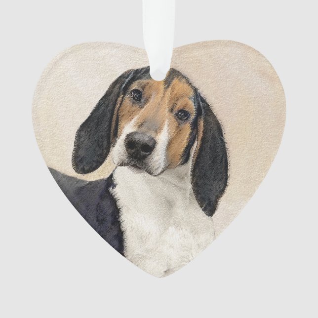 Treeing Walker Coonhound Painting - Original Art Ornament (Front)