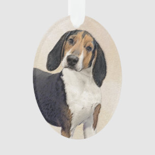 Treeing Walker Coonhound Painting - Original Art Ornament