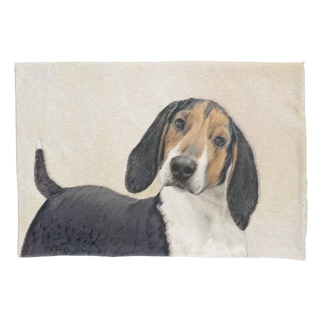 Treeing Walker Coonhound Painting - Original Art Pillowcase (Front)