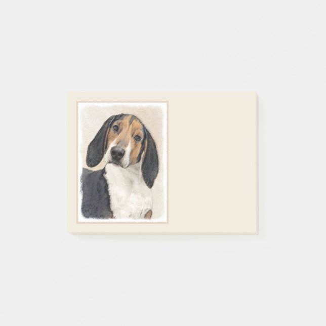 Treeing Walker Coonhound Painting - Original Art Post-it Notes (Front)