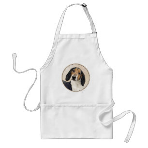 Treeing Walker Coonhound Painting - Original Art Standard Apron