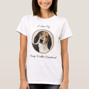 Treeing Walker Coonhound Painting - Original Art T-Shirt