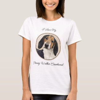 Treeing Walker Coonhound Painting - Original Art T-Shirt