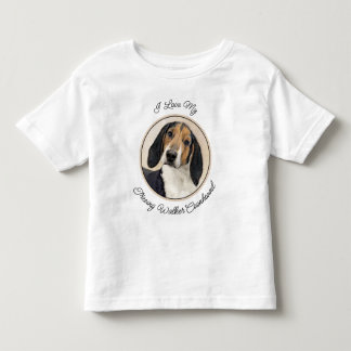 Treeing Walker Coonhound Painting - Original Art Toddler T-Shirt