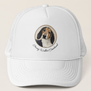 Treeing Walker Coonhound Painting - Original Art Trucker Hat