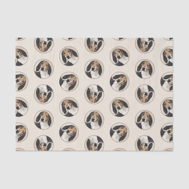 Treeing Walker Coonhound Painting Original Dog Art Tissue Paper (Front)