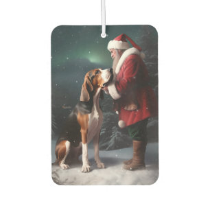 Treeing Walker Coonhound Santa Claus Christmas Car Air Freshener