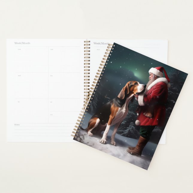 Treeing Walker Coonhound Santa Claus Christmas Planner (Display)