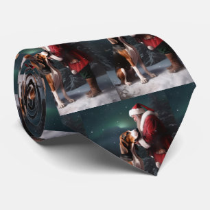 Treeing Walker Coonhound Santa Claus Christmas Tie