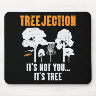 Treejection Disc Golf Funny Frisbee Golfing Sport Mouse Mat