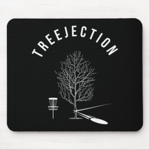 Treejection Disc Golf Funny Sports Tree Player Gif Mouse Mat