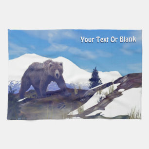 Treeline Grizzly Tea Towel