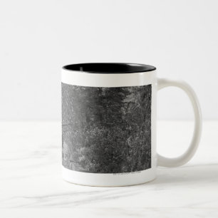 Treelined street with sidewalk Two-Tone coffee mug