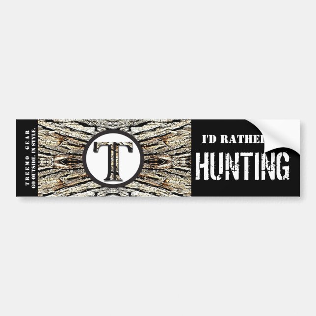 Treemo Gear Camo Personalised Bumper Sticker- Hunt Bumper Sticker (Front)