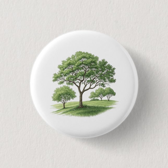 Trees 3 Cm Round Badge (Front)