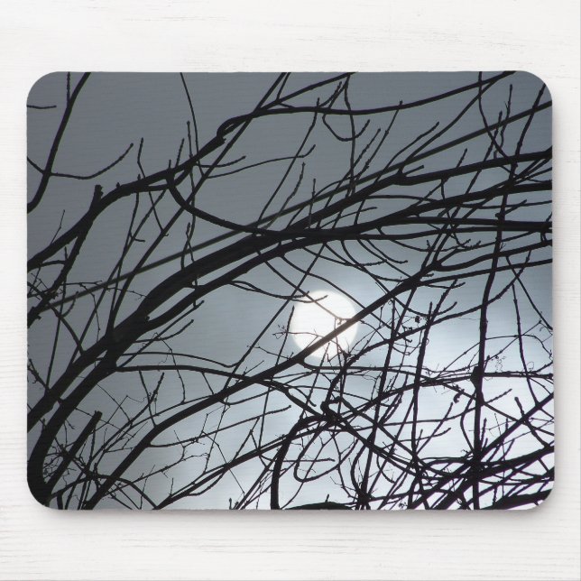 trees against sun mousepad (Front)