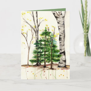 trees all occasion greeting card