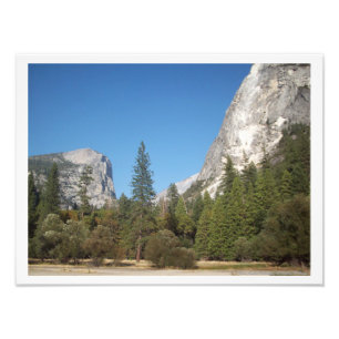 "Trees Amidst Mountains" Yosemite Valley Poster