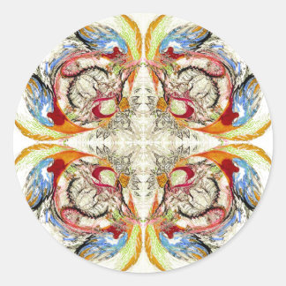 Trees and Birds fantasy Classic Round Sticker