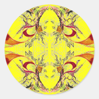 Trees and Birds fantasy Classic Round Sticker
